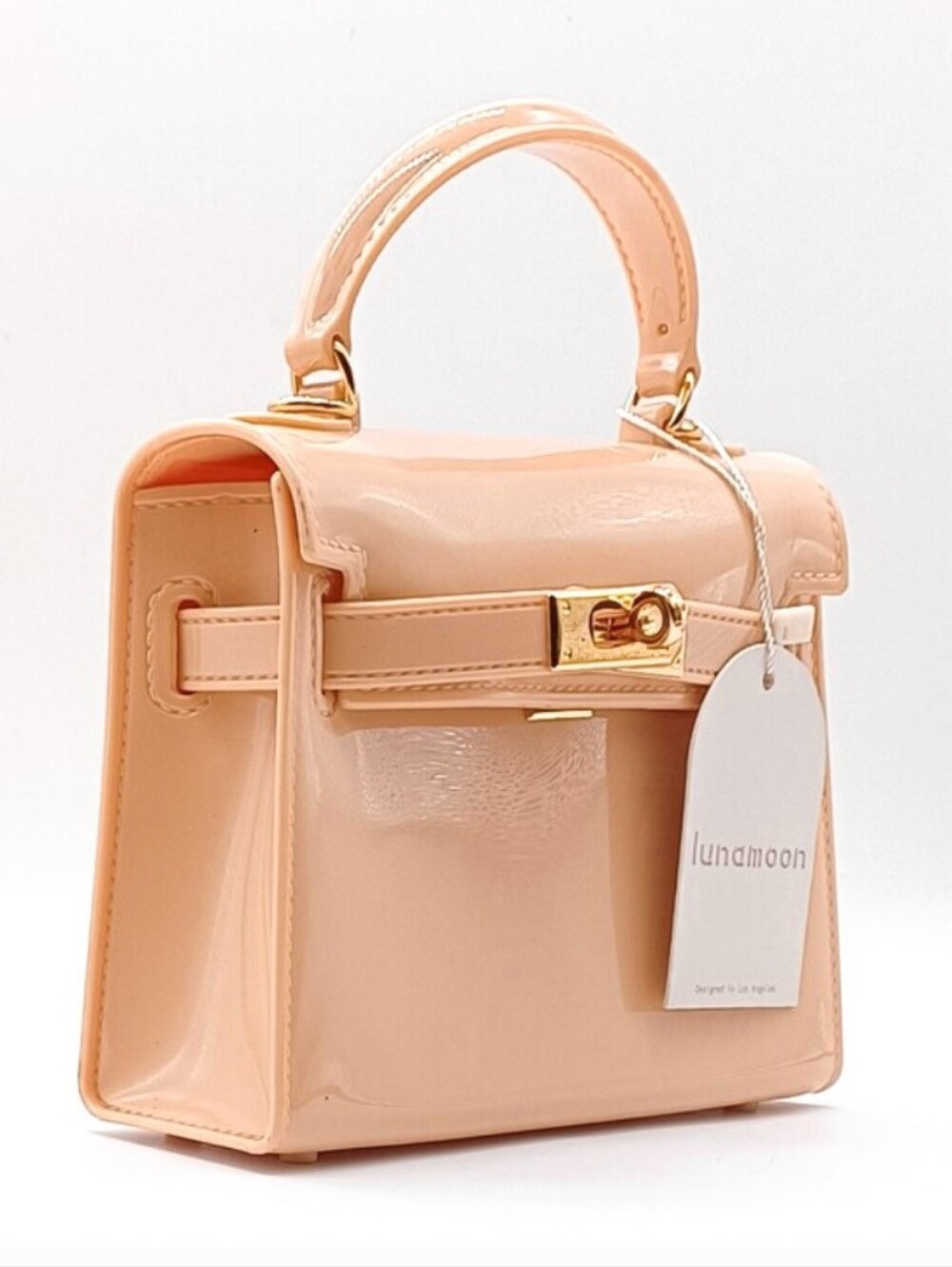 New Mini Top Handle Kelly Style Patented Handbag & Crossbody W/ Adjustable Strap
